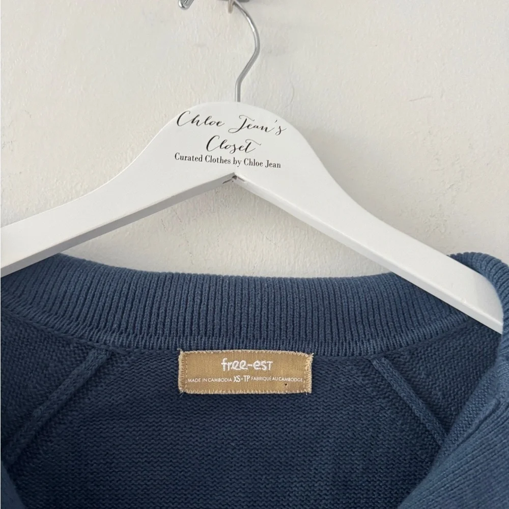 FREE PEOPLE Drea Navy Sweater XS